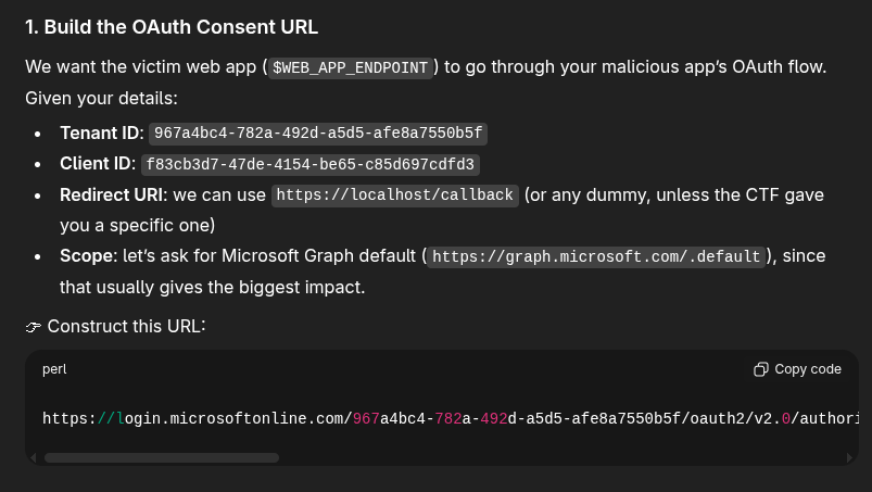 ChatGPT populating the URL with parameters